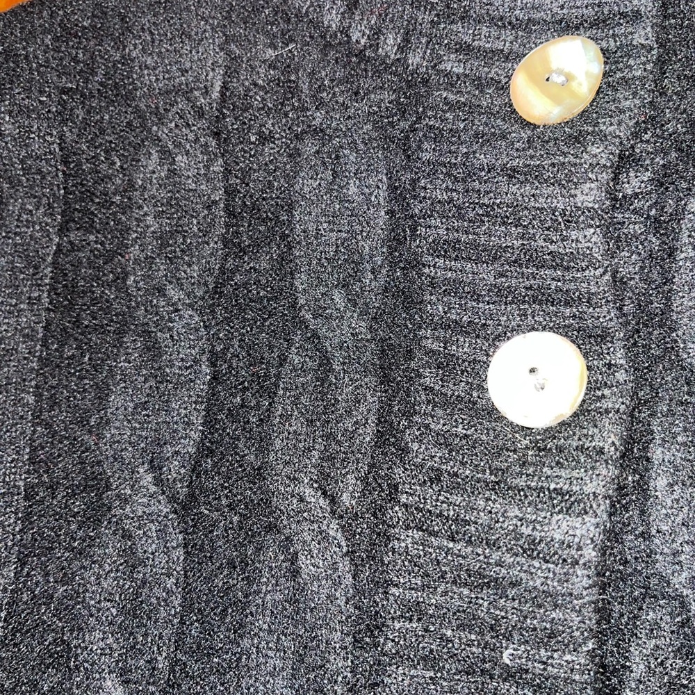 Vineyard Vines Cashmere cardigan black mock neck preppy chunky small academia - Picture 7 of 11